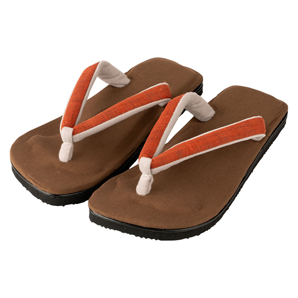 雪駄  奈良大和茶 ほうじ茶染め 【レディース】｜R1162 