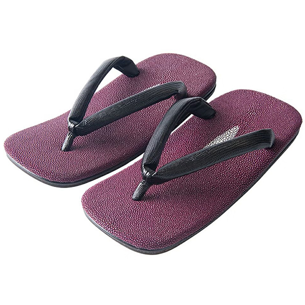 雪駄 エイ本革|R28 紫 LLサイズ