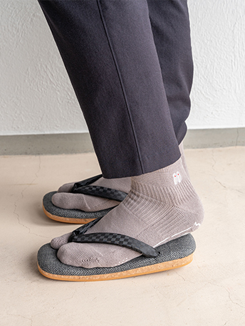 雪駄 ラタンメッシュ 市松 【メンズ】｜H525｜グレー